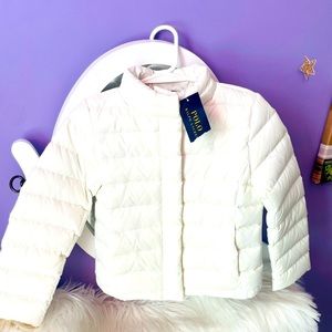 🔥Never used Ralph Lauren Polo white jacket for girls size 5🔥